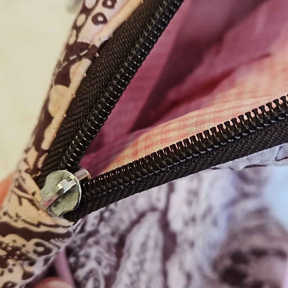 Pink and Brown Paisley Backpack